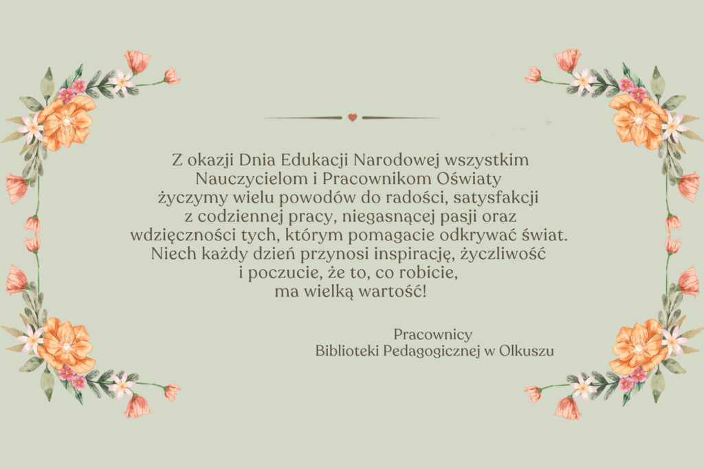 Życzenia z okazji Dnia Edukacji Narodowej